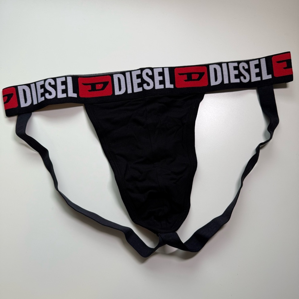 Diesel XL jockstrap black white red jock sexy mens underwear New without tags